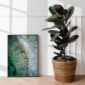 Glasschilderij Great Salt Lake - 100x140cm - Premium Kwaliteit - Uit Eigen Studio HYPED.®