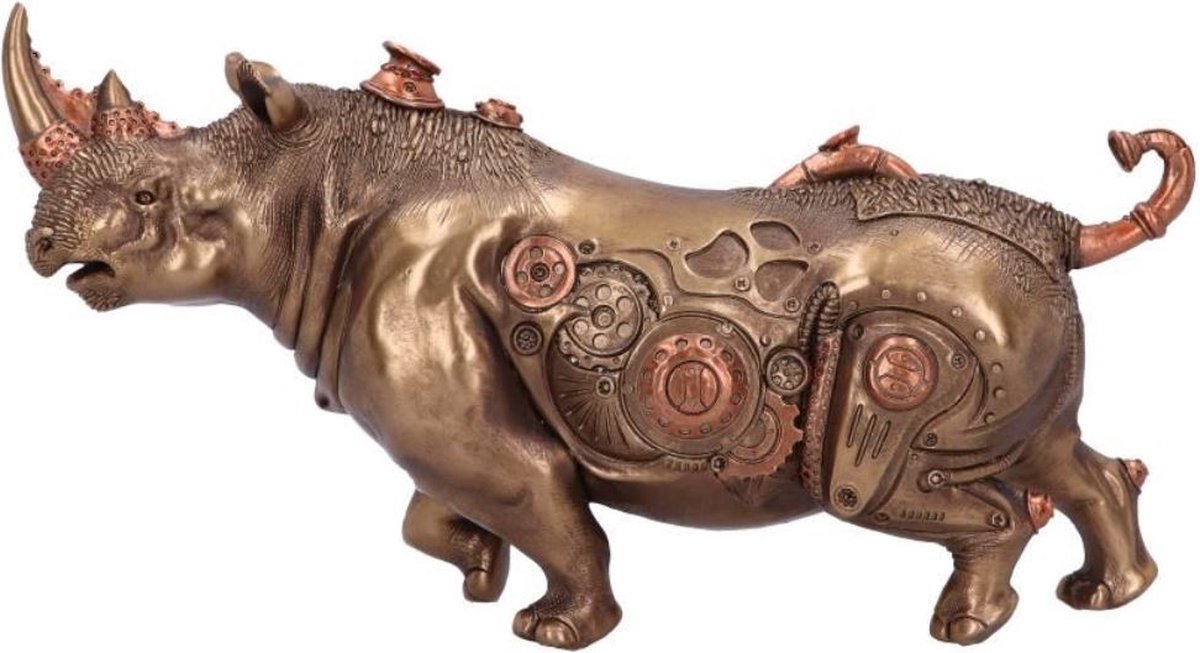 Nemesis Now Beeld/figuur - Steampunk Neushoorn - Rhino Refined - Bronskleurig
