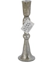 Kaarsenstandaard vintage zilver - silver - candleholder - 6x6x21cm