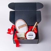 Body Shower Care Box – Douche Giftset – Arganolie + Sabon Beldi + Traditionele Handgemaakte Zeep + Loofah Scrub Pad – Verjaardag – Cadeau tip – Vrouw – Moederdag pakket