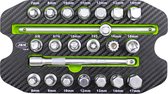 Professionele olie carterplug dopsleutels 22-delig set in foam tray met 3/8 aansluiting