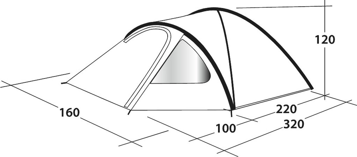 Outwell Cloud 2 Koepeltent 2022 - Trekking Koepel Tent 2-persoons