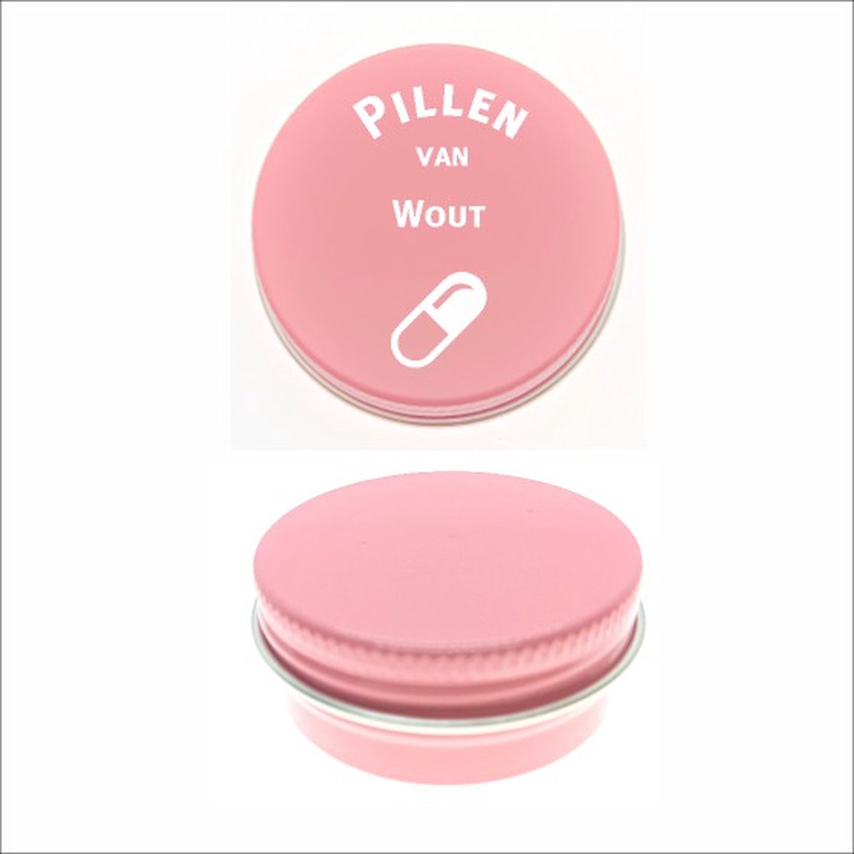 Goedkoopste Pillen Blikje Met Naam Gravering - Wout