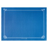 Papieren Placemats blauw, motief wit 500 stuks (31x43cm)