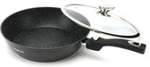 Cheffinger Honingraat Wokpan met Deksel - 32cm - Inductie