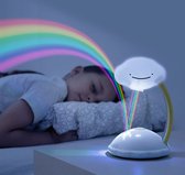 Regenboogwolk LED-projector lamp - wit