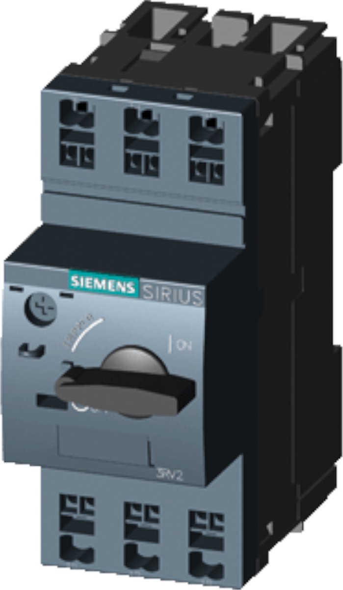 Siemens motorbeveiligingsschakelaar | 3RV2011-1GA20 - 4,5-6,3 AMP - Magnetisch - Veerklemaansluiting