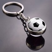 Bixorp Sports Sleutelhanger met Voetbal - Stoere Sleutelhanger Cadeau voor Jongens & Meisjes - Roestvrij Staal / Stainless Steel