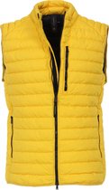 CASA MODA comfort fit bodywarmer (middeldik) - geel met zwarte ritsen -  Maat: XXL