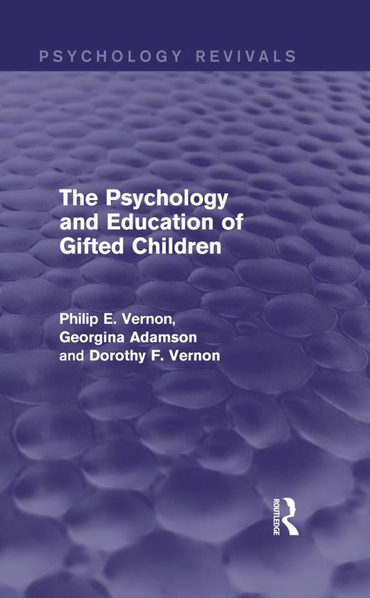The Psychology and Education of Gifted Children (Psychology  ... - cover