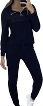 Dames huispak/vrijetijdspak S/M 36-38 zwart