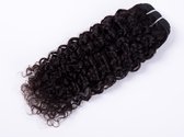 Raw Indian curly hair 22 inch / 55 cm natural brown