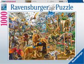Ravensburger puzzel Chaos in de Galerie - Legpuzzel - 1000 stukjes