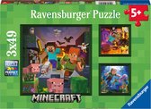 Ravensburger puzzel Minecraft Biomes - Legpuzzel - 3x49 stukjes