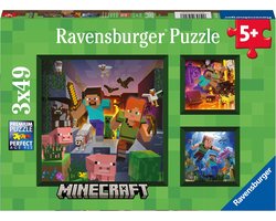 Ravensburger Minecraft Biomes Vanaf 5+ - Puzzel - 3x49 stukjes