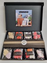 LOVE Box met Mystery Card 'Verhuisd' met persoonlijke (video)boodschap | 8 soorten heerlijke hart snoepjes en een liefdevol kado | Valentijnsdag | Moederdag | Vaderdag | Verjaardag