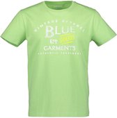 Blue Seven heren shirt 302727 groen print voorzijde - L