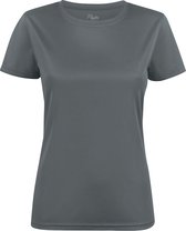 Printer T-Shirt Active Run Dames 2264026 Metaalgrijs - Maat S