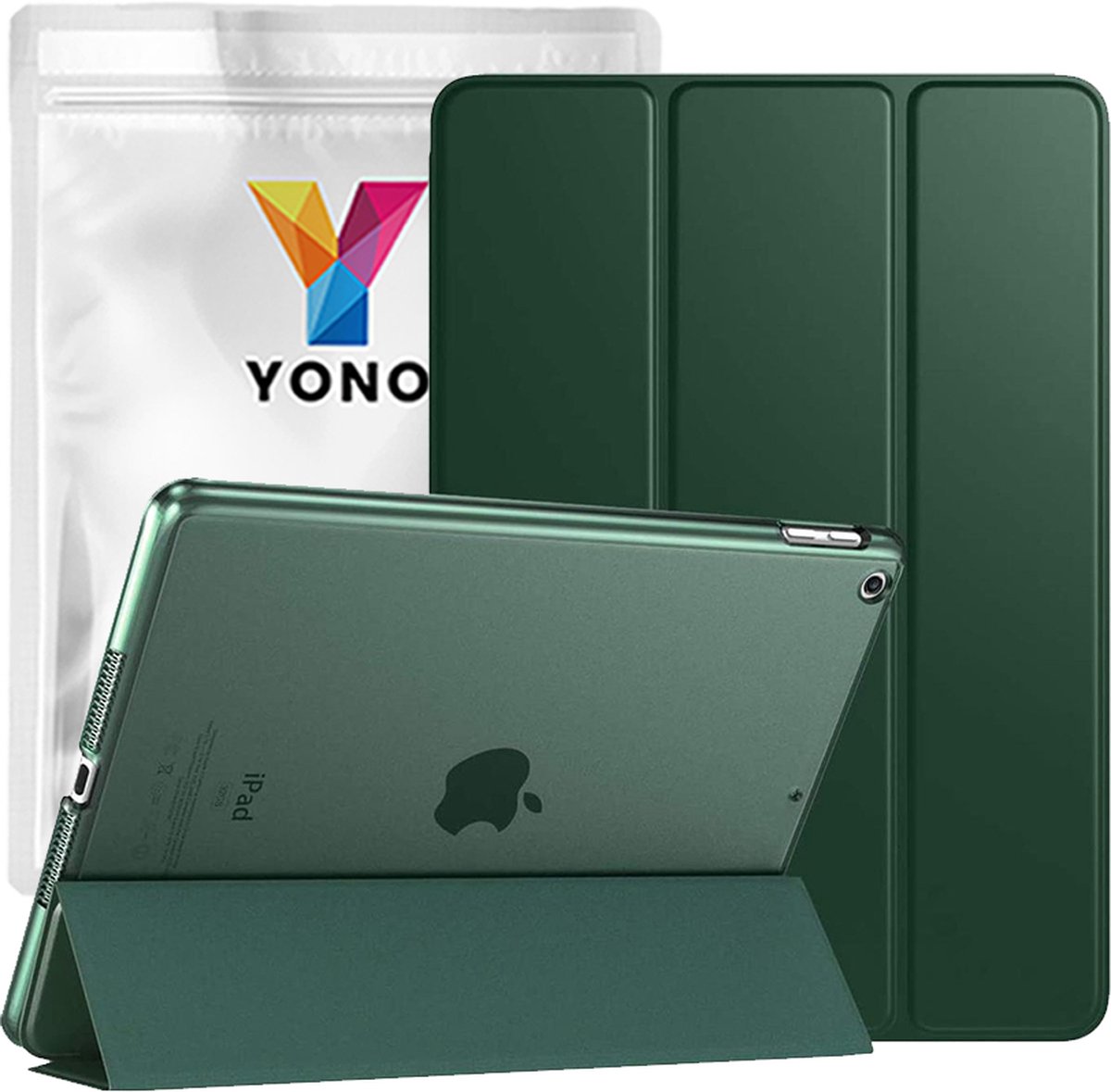 YONO Hoes geschikt voor iPad 9 10.2 inch - 9e Generatie - 8e - 7e - 2021 - 2020 - 2019 - Case Cover - Tablet Hoesje - Donkergroen — afbeelding 7