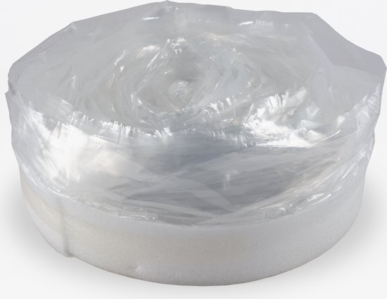 Randisolatie met plakstrip - zonder folie - 8mm dik - 100mm hoog - 50