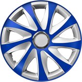 NRM - wieldoppen 15" - Blauw & zilver- set van 4 stuks - ABS / Duurzaam / Resistant