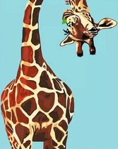 2.0 Products - Dieren - Schilderen op nummer volwassenen - Paint by number - 40 x 50 CM - Giraffe - Giraf