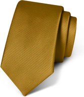 Premium Ties - Luxe Stropdas Heren - Polyester - Lichtgoud - Incl. Luxe Gift Box!