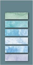 Sticky notes – Index tabs – Memoblok – Notitieblok – Plaknotities - Plakbare briefjes – voor Studieboek of Schoolboek – 120 vel – Aqua