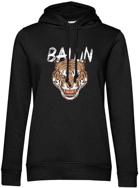 Dames Hoodies met Ballin Est. 2013 Tiger Hoodie Print - Zwart - Maat L
