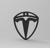 Tesla Sleutelhanger - 40x44x3mm - Zwart