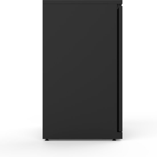 Koelkast: Koelkast glazen deur - 210 Liter - 2 deurs - Zwart - Promoline, van het merk promo line