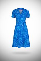 Funchal jurk korte mouw Delft Blue
