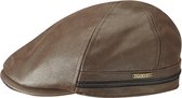 Stetson Duck Flat Cap – 100% Leer – Maat S – Bruin