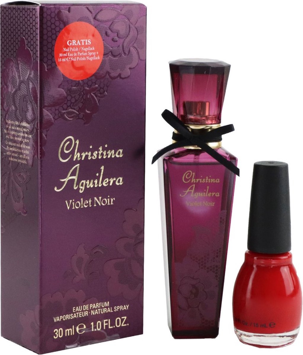 Christina Aguilera Violet Noir Set 30 ml EDP & Nagellak Rood