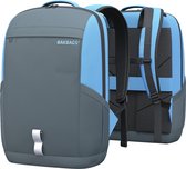 BAKBAGS Amsterdam Laptop Rugzak voor 13 tm 17 Inch Laptops - Laptoptas Incl Accessoires en Regenhoes - 10 Vakken - 25 Liter Inhoud - Duurzaam & Gerecycled Materiaal - Blauw-Grijs