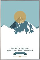 JUNIQE - Poster met kunststof lijst Mount Everest goud - foto -30x45