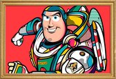 JUNIQE - Poster met houten lijst Buzz Lightyear popart -30x45