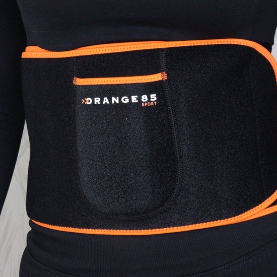 Orange85 Waist trainer – Zweetband buik – Afvallen – Oranje – Afslankband – One-size – 113cm – Neopreen