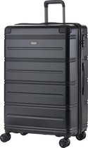 TravelZ Impact Reiskoffer 77cm - Grote koffer met TSA-slot - Dubbele wielen - Zwart
