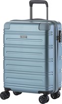 TravelZ Impact Handbagagekoffer 55cm - Handbagage met TSA-slot - Dubbele wielen - Blauw/Groen