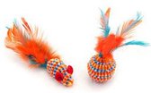 Nayeco Mouse and cat ball with feathers  | 100