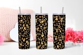 Tumbler - Leopard Glitter [600 ml] [Dubbelwandig]