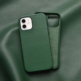 WIWU -  Telefoon Hoesje geschikt voor iPhone 13 - Calfskin Back Cover - Groen