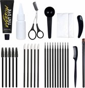 Wimper Wenkbrauw Kit - Met Borstel - Zwarte kleur - Salon - Make-up - Vrouwen - Huidvriendelijk