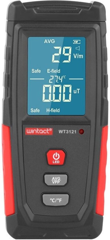 Hoobi®- Stralingsdetector- EMF- Meter- 5G detector- Frequentietester-  Ingebouwd Alarmsysteem- Hoge Nauwkeurigheid- Elektromagnetische Stralingsmeter