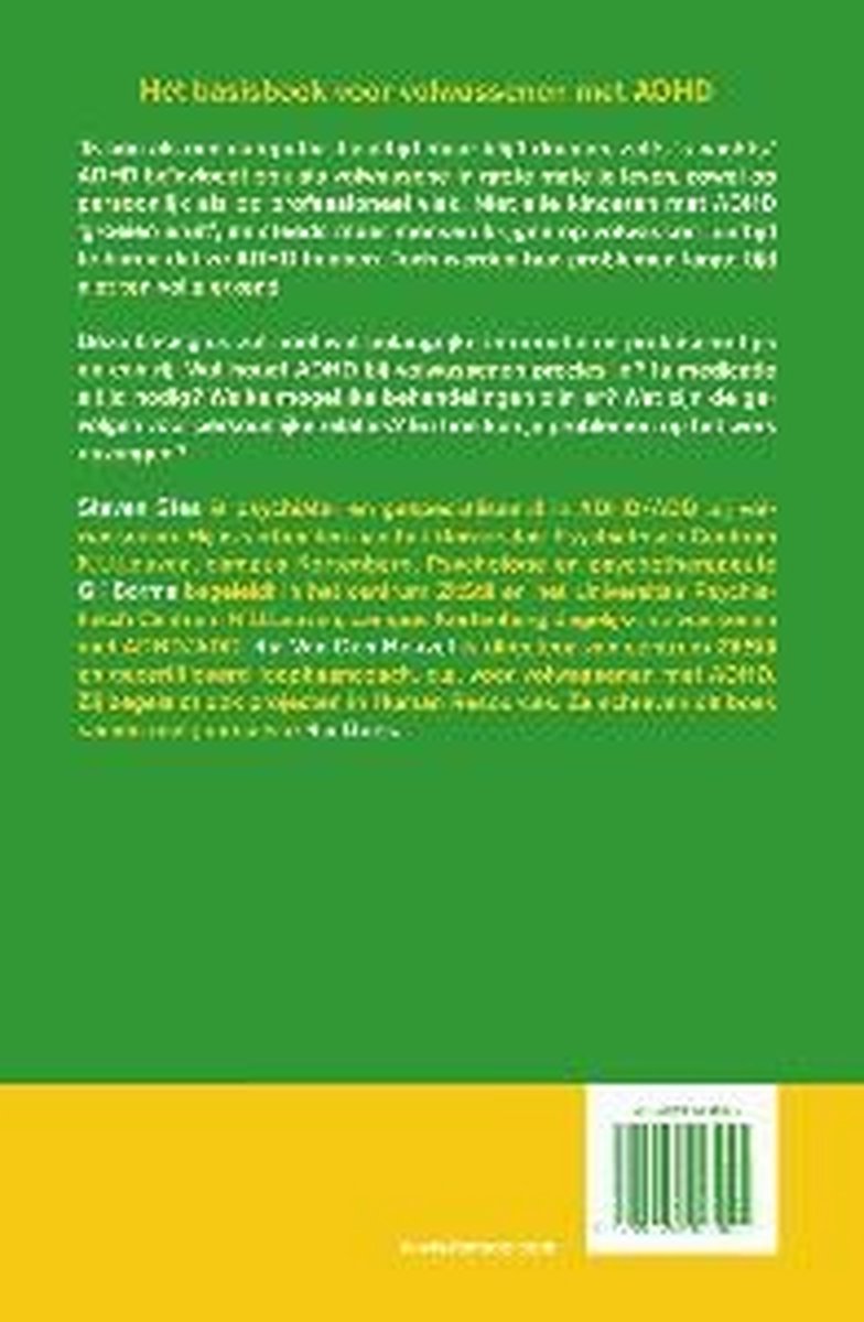 ADHD bij volwassenen - back cover