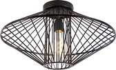 QAZQA zahra - Design Plafondlamp - 1 lichts - Ø 450 mm - Zwart -  Woonkamer | Slaapkamer | Keuken