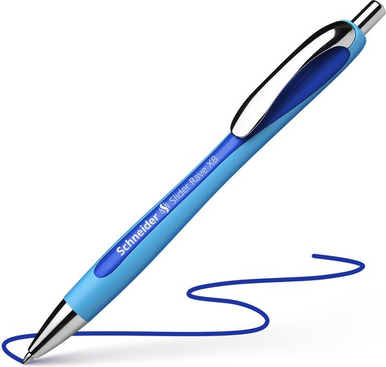 Schneider balpen - Slider Rave - penpunt XB - blauw - S-132503