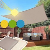 Clingo® Schaduwdoek - Zonnezeil 2x4m - Khaki Zonnescherm - Waterdicht - Tuindoek - Zonwering Buiten - Tuin & Balkon - Touwen