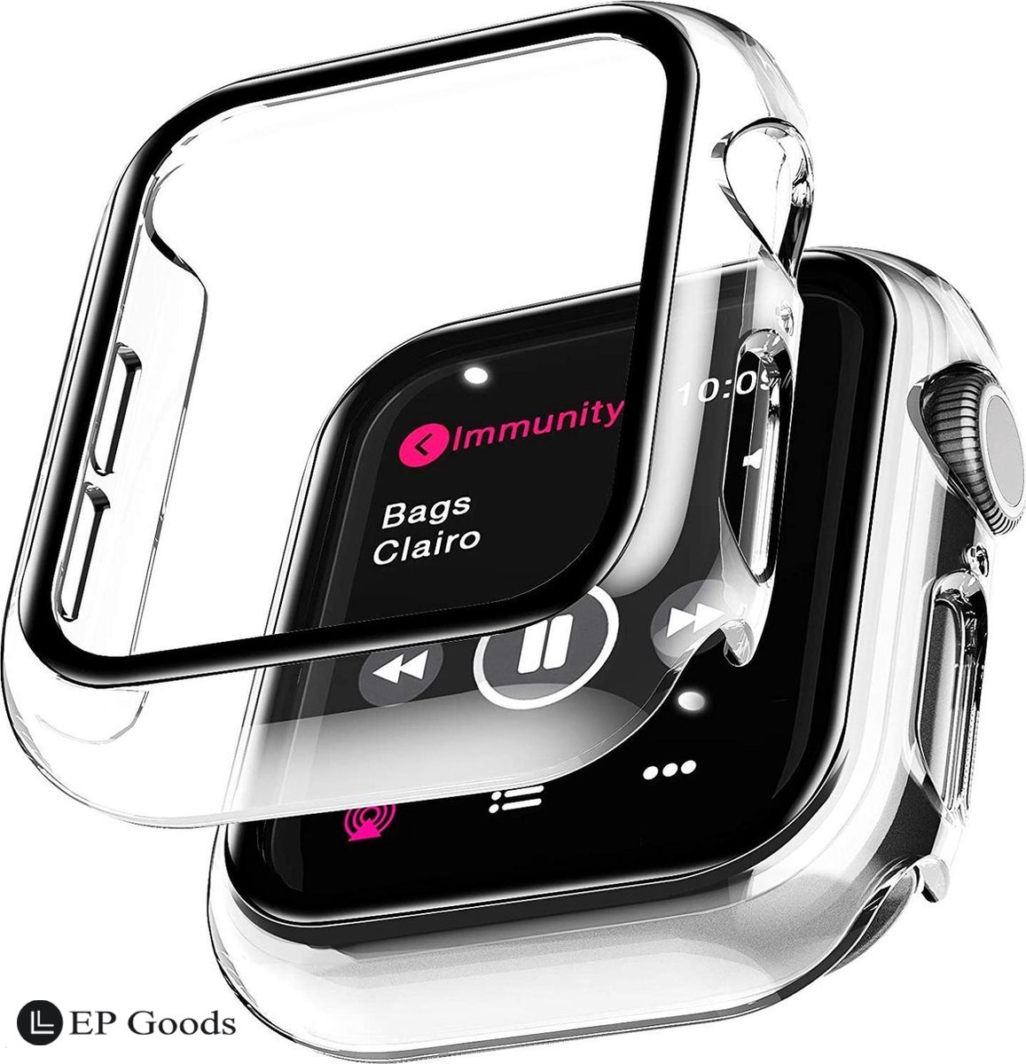 EP Goods - Full Cover Hardcase - Apple Watch Series 4/5/6/SE 40mm - Transparant